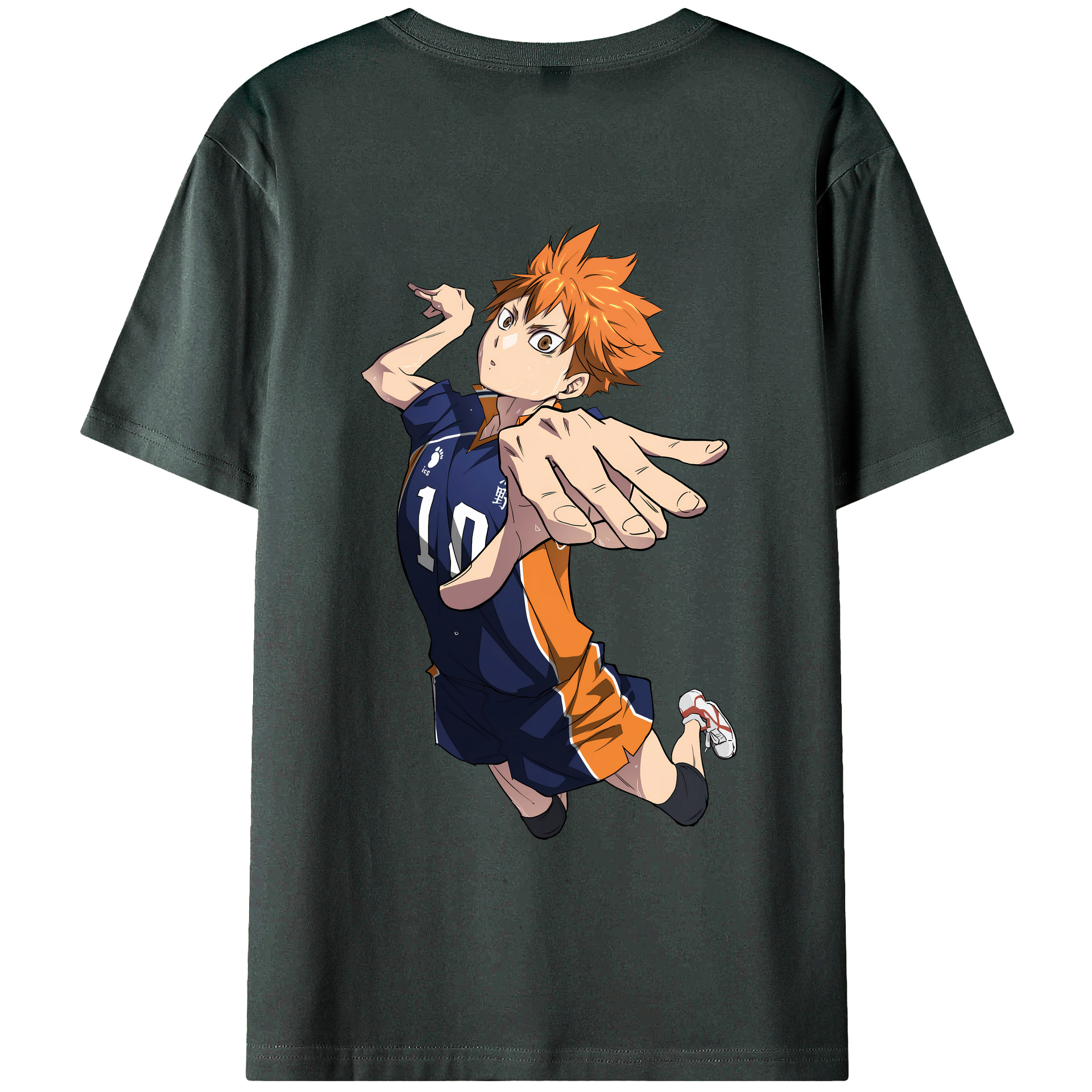 （画像用） ハイキュー!! Haikyu!! 綿100％ メンズ半袖Tシャツ（バックプリント） 通気性